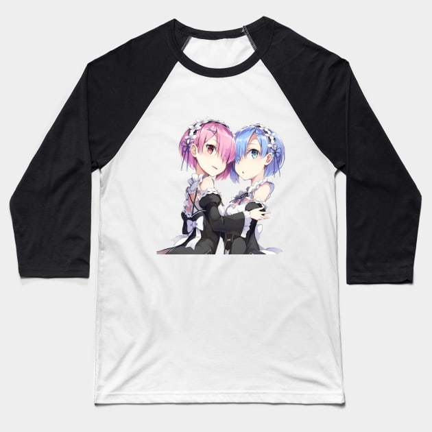 Re Zero Rem Ram Baseball T-Shirt by Otakuteland